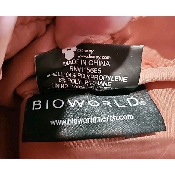 Disney Pink Mini Backpack Minnie Mouse "Pastels & Petals" Bioworld Lightweight - Picture 6 of 12